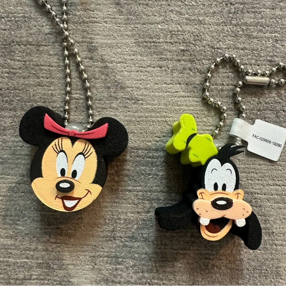 Disney Character foam keychain /zipper pulls (7) Set
